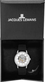 Jacques Lemans JL Retro Classic N-207ZA Herren Damen unisex Uhr Mechanisch Handaufzug Edelstahl Leder 5Bar